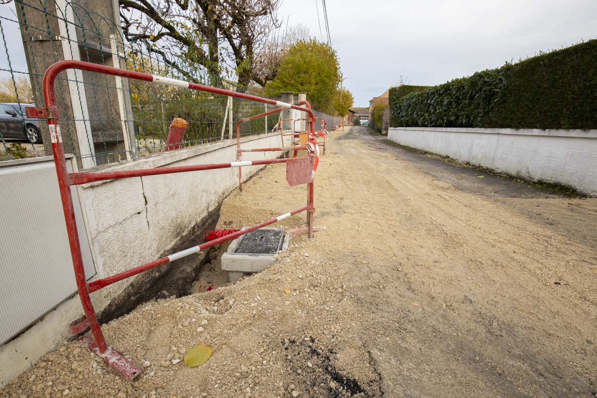 Photo chantier travaux publics, aménagement, maconnerie, par la société Clément TP de Sologne à Salbris - Loir-et-Cher 41