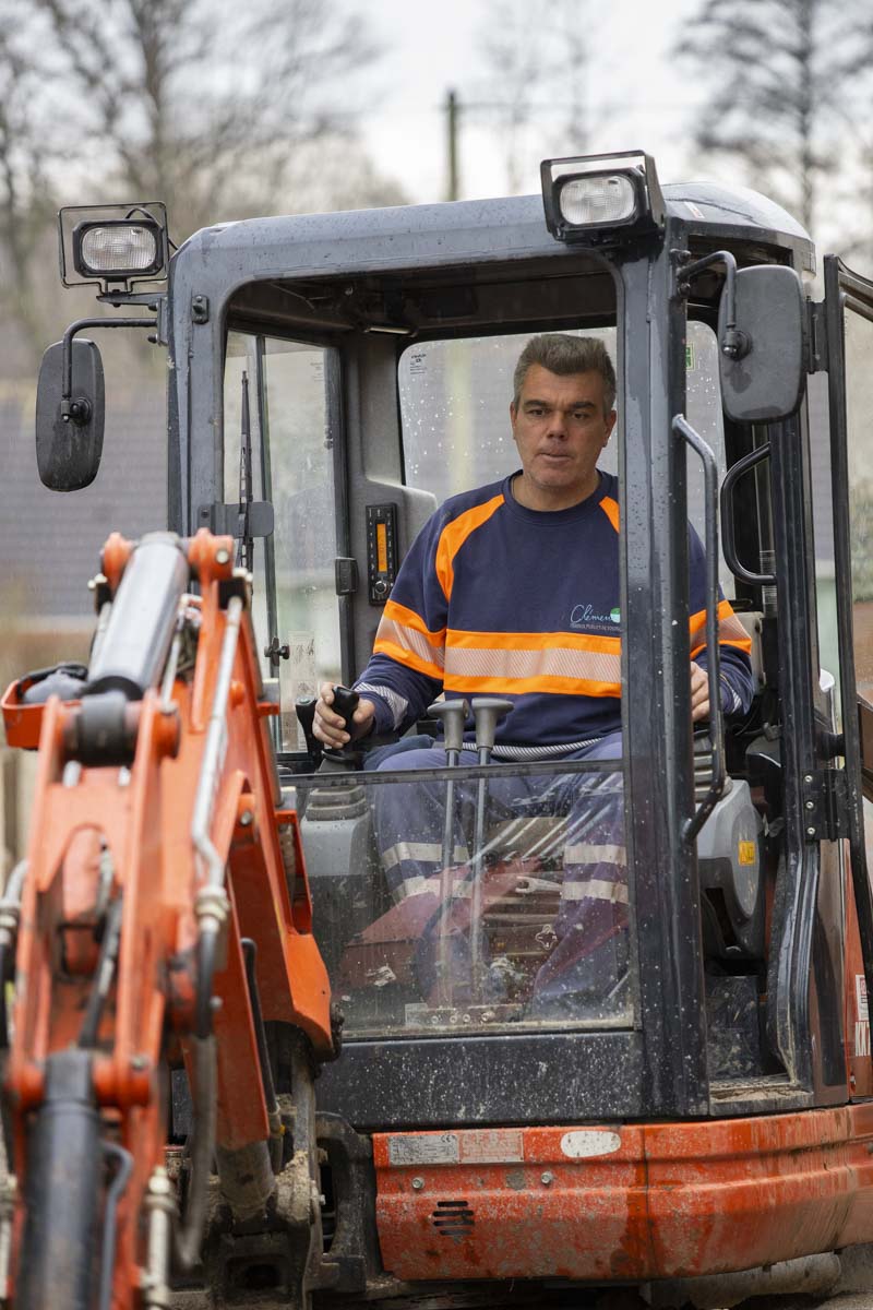 Photo chantier travaux publics, aménagement, maconnerie, par la société Clément TP de Sologne à Salbris - Loir-et-Cher 41