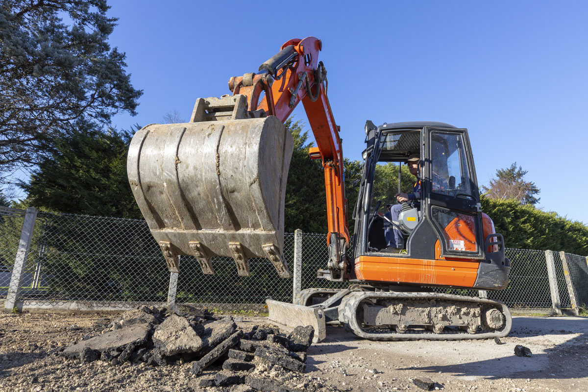 Photo chantier travaux publics, aménagement, maconnerie, par la société Clément TP de Sologne à Salbris - Loir-et-Cher 41